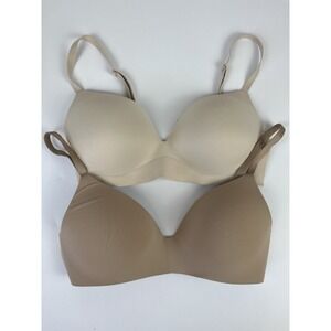 Victoria's Secret Wireless Padded And Lightly Padded Pair Bras Sz 34D NWOT